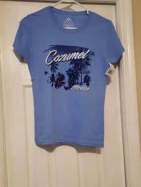 NWT-Cozumel Mexico Graphic Tee - Light Blue SMALL